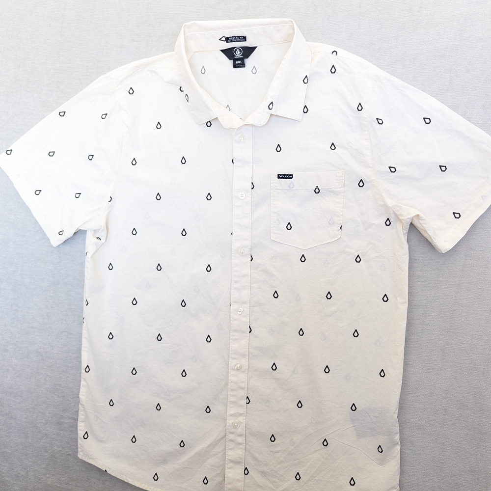 Volcom White Volcom Stone Print Shirt